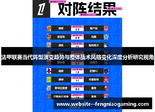 法甲联赛当代阵型演变趋势与整体战术风格变化深度分析研究视角